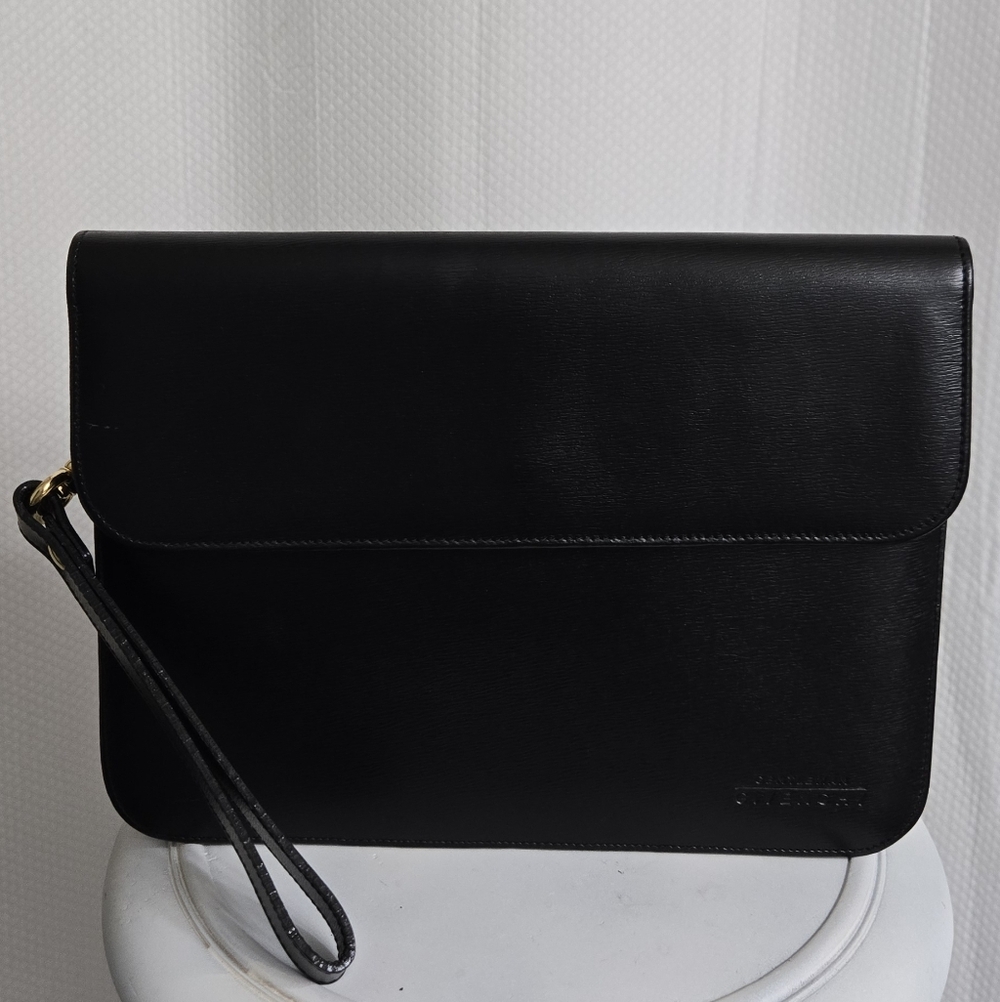 EUC Vintage Givenchy Gentleman Leather Unisex Clutch w/COA - Picture 10 of 11